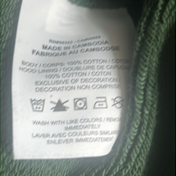 Nike Green and White Hoodie - Picture 7 of 7